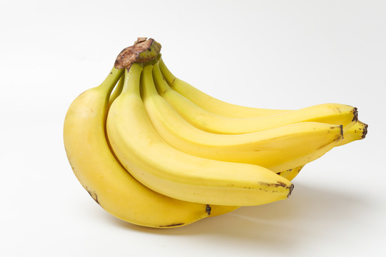 白色背景上香蕉