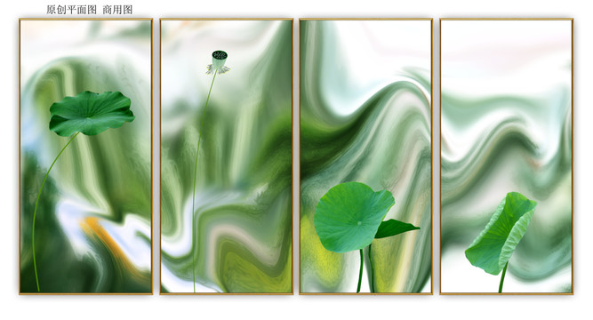 国画荷花