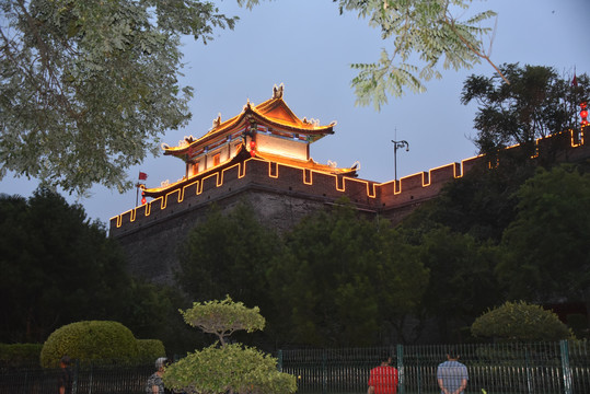 西安城墙夜景