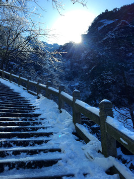 九华山雪景