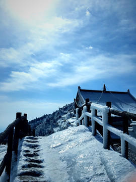 九华山雪景