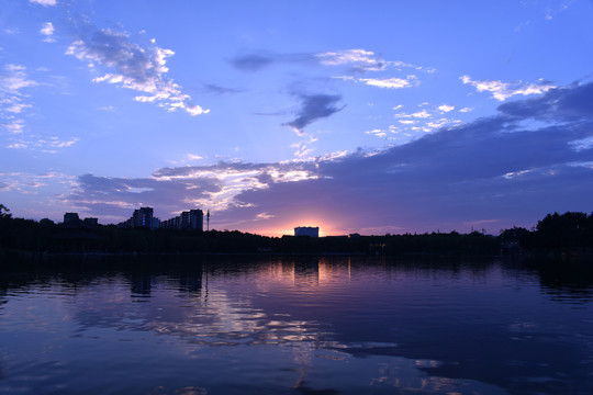 曲江池夜景