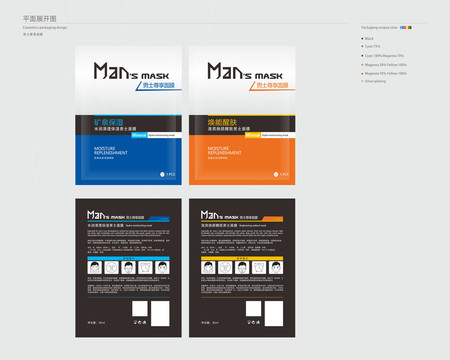 男士护肤面膜包装设计