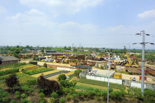 成都东安湖体育公园建筑工地