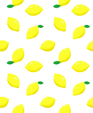 柠檬无缝水果底纹背景