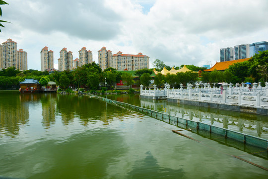 福海湖景