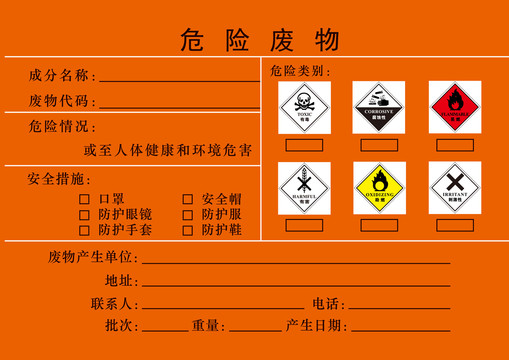 危险废物标贴