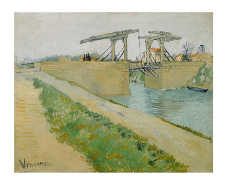文森特·威廉·梵高梵高河道小桥风景油画