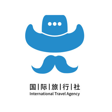 抽象牛仔国际旅游旅行社logo