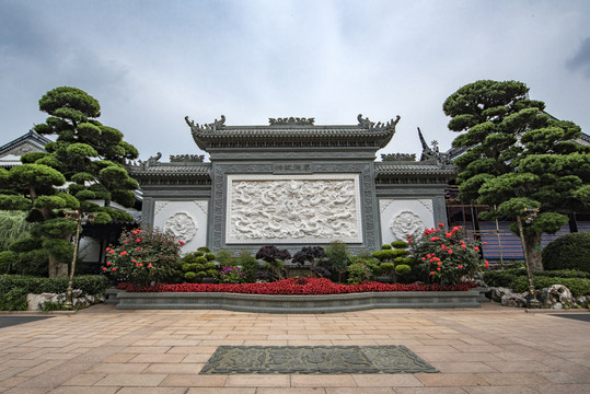 中式园林背景墙