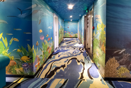 海洋梦幻主题酒店走廊