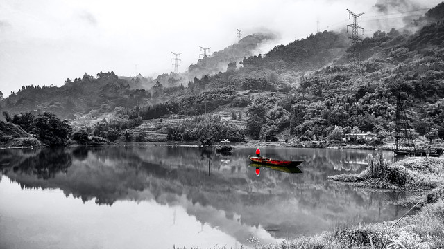 中国山水画湖光山色