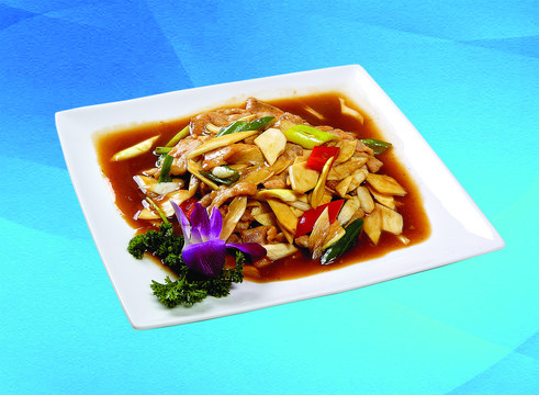 茭白炒肉片