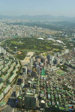 韩国首尔奥林匹克公园俯拍