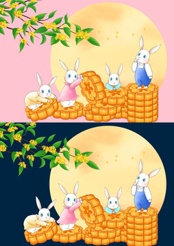 兔子与月饼