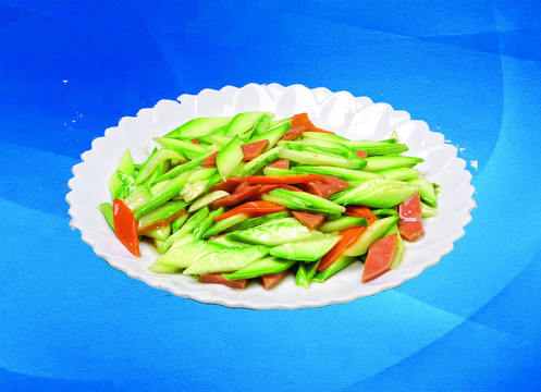 西葫芦炒火腿
