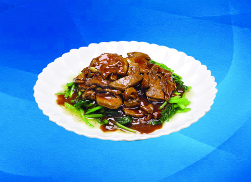 猪肝烧菠菜