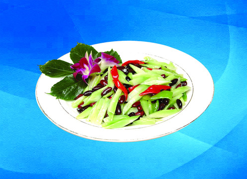 芥兰红腰豆