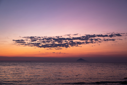 夕阳落日海岸线