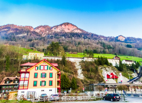 瑞士阿尔卑纳赫施塔德小镇