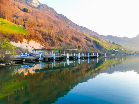 瑞士小镇湖景