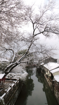 古镇雪景