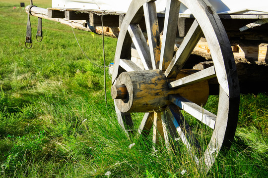 蒙古族传统勒勒车轮