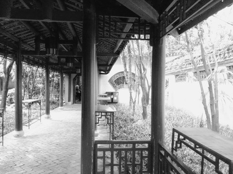 中式园林庭廊