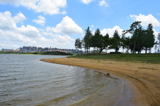 松山湖湖泊摄影图片