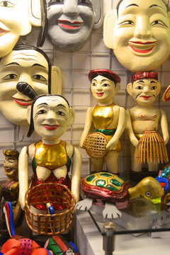 越南旅游纪念品摆件面具人偶