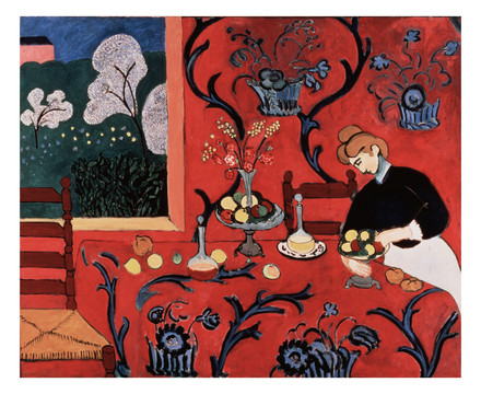 亨利·马蒂斯红色餐桌油画