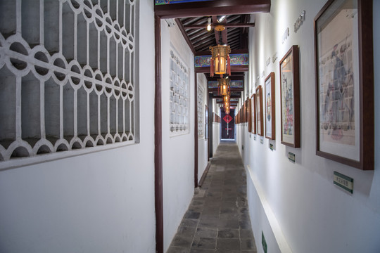 苏州苏式古建筑走廊