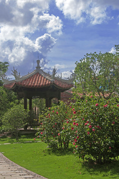 中式庭院一角风景
