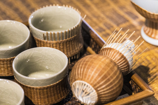 竹子陶瓷杯