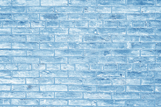 蓝色砖墙图案