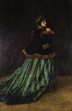 克劳德·莫奈卡米尔也叫穿绿衣服的女人