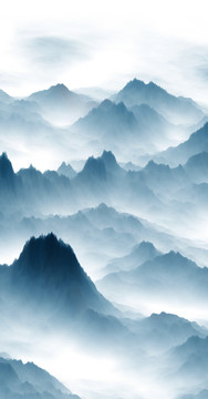 水墨山