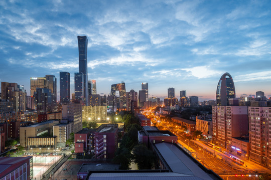 北京城市地标建筑国贸CBD