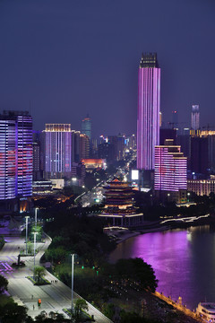 南宁朝阳广场畅游阁夜景