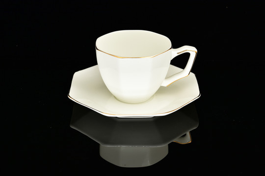 骨瓷欧式金边咖啡杯