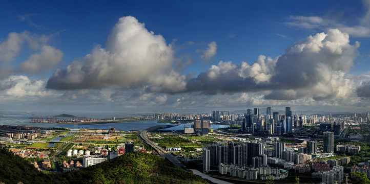 深圳前海自贸区深港合作区全景