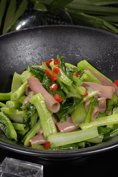 小白菜炒海肠1