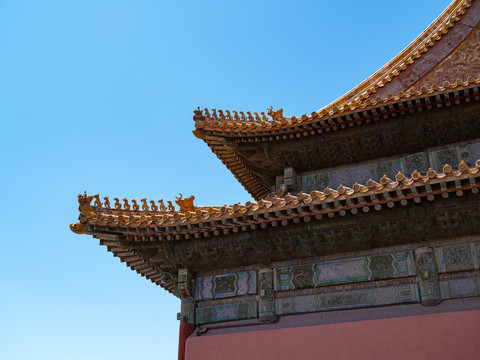 北京故宫房顶脊兽