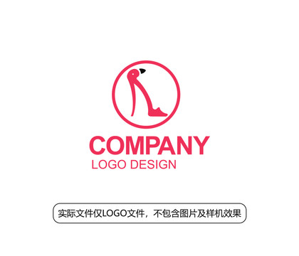 火烈鸟天鹅高跟鞋LOGO