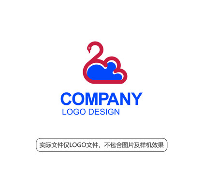 火烈鸟天鹅白云logo