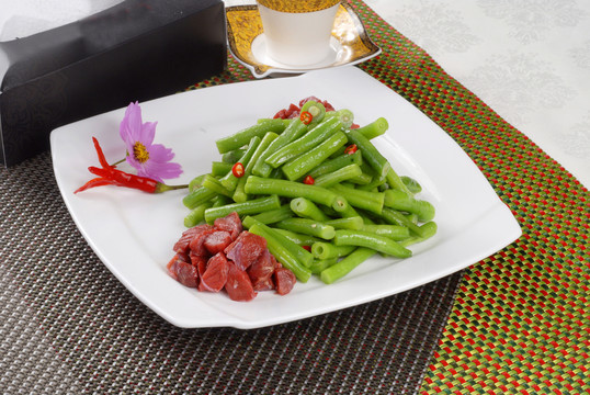 干煸鸽珍四季豆