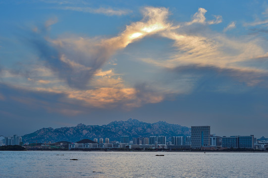 黄岛唐岛湾夕阳