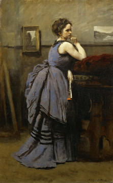 柯罗西方古典美女油画