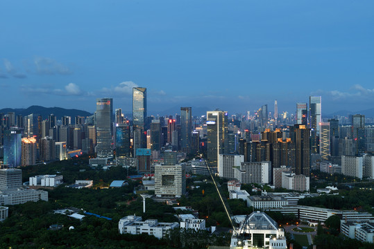 深圳大学城市建筑风光夜景