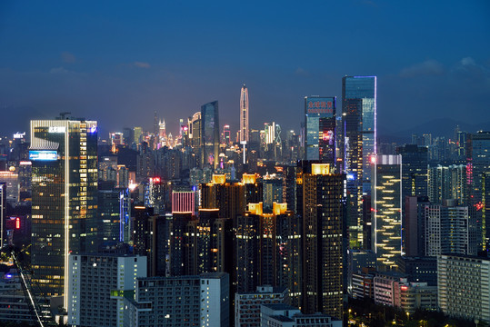 深圳南山城市风光夜景